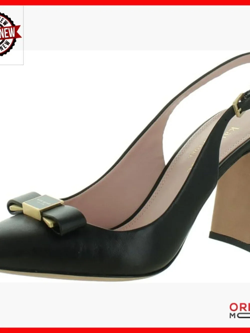 Satin Slingback Pumps with Bow Detail, 3.5 Inch Heel, Pointed Toe